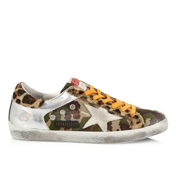  Super-Star Camouflage & Calf Hair Men\'s Sneakers Golden Goose Super-Star Camouflage & Calf Hair Sneakers  main image 2
